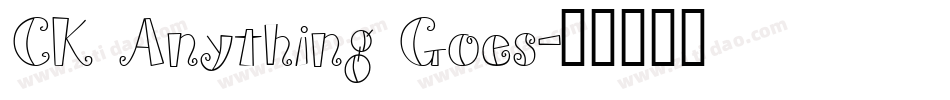 CK Anything Goes字体转换